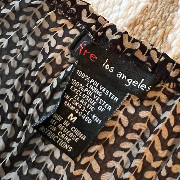 Sheer dress tunic with Boho Vibes from Fire Los Angeles in Black with Blues - Picture 4 of 5